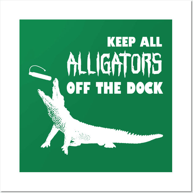 Gator Dock Diving - white Wall Art by ApolloOfTheStars